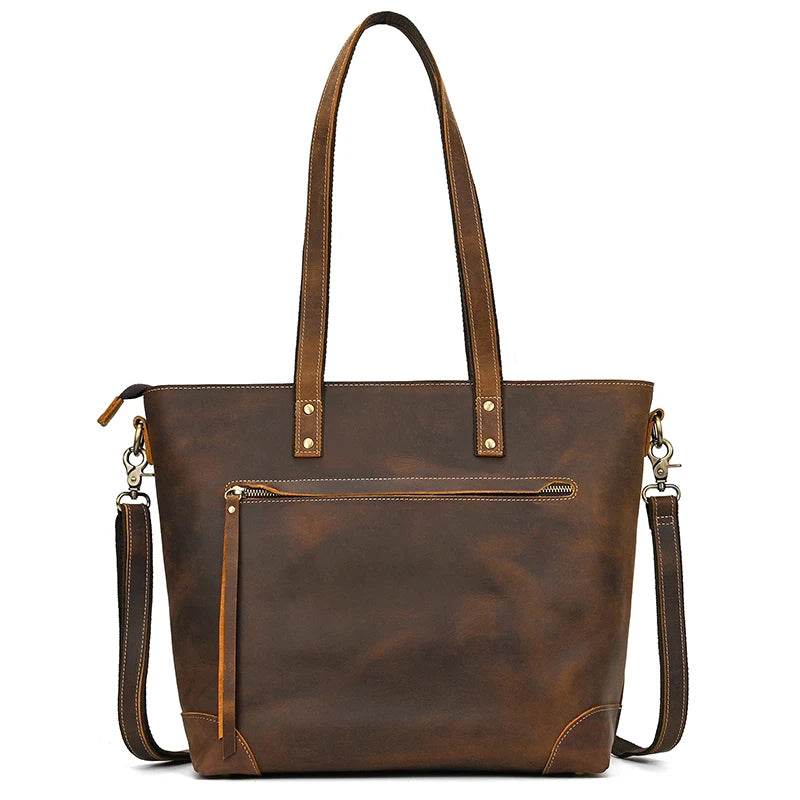 Designer Leather Handbag Women Fashion Work Totes Cowhide - VacationGrabs