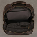 Men’s Crazy Horse Leather Backpack 15.6" Laptop School Bag