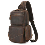Genuine Leather Vintage Sling Bag for Men | Chest Pack
