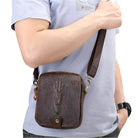 Men’s Vertical Leather Single Shoulder Crossbody Bag - VacationGrabs
