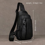 Leather Single Shoulder Sling Bag Chest Bags For Men