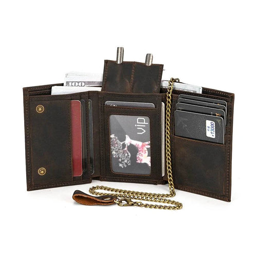 Luxury Brand Designer Men’s Leather Wallet with Coin Pouch & Card Holder - VacationGrabs