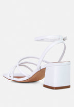 Right Pose Faux Leather Block Heel Sandals