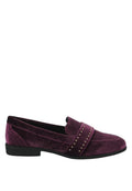 Walkin Stud Detail Velvet Loafers