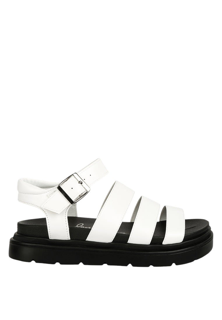 Belcher Faux Leather Gladiator Sandals