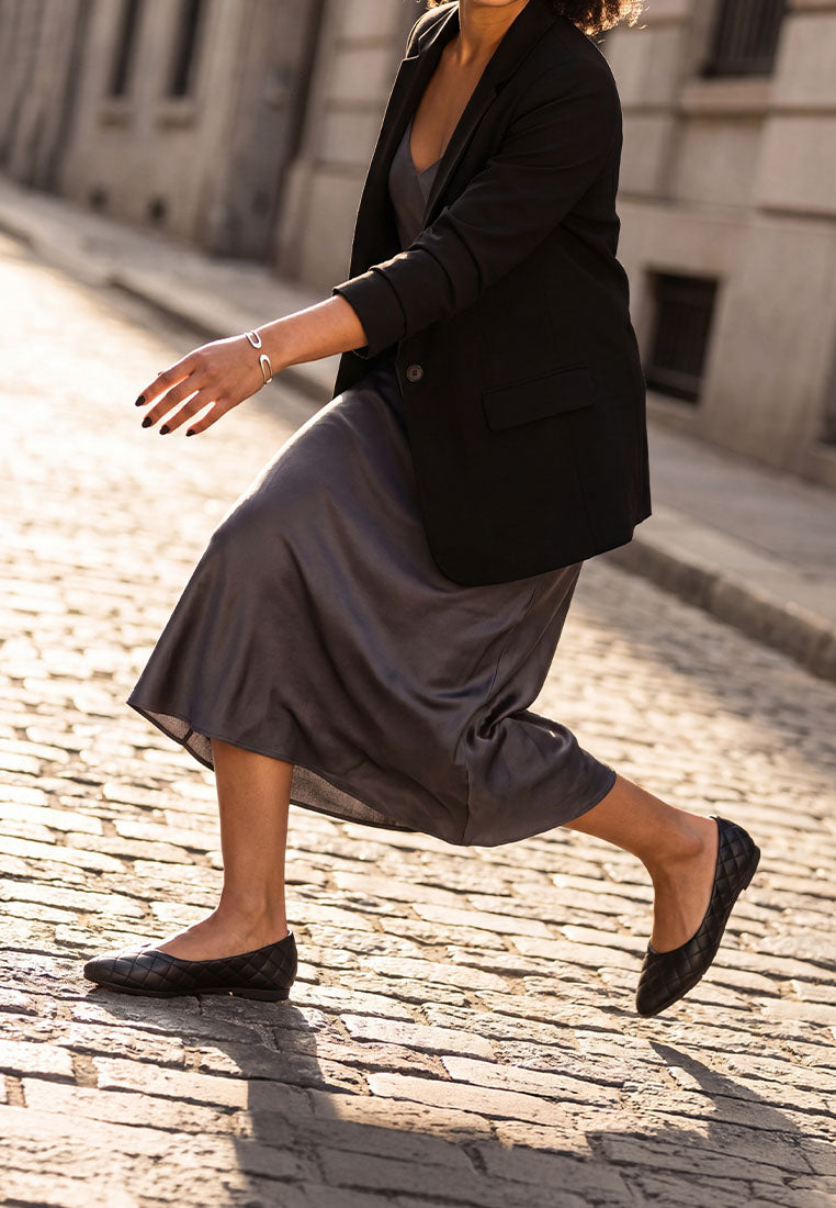 Rikhani Quilted Detail Ballet Flats