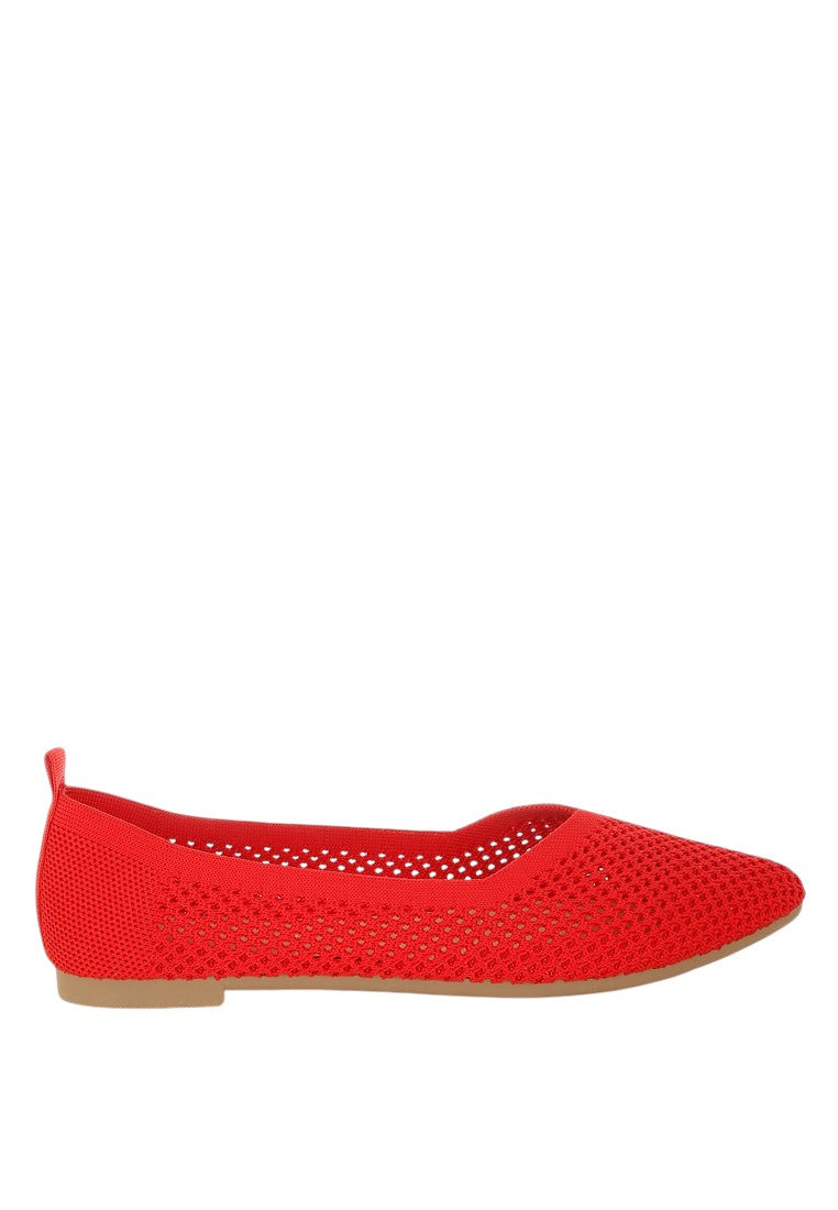 Selaris Fly Knit Slip On Ballerinas