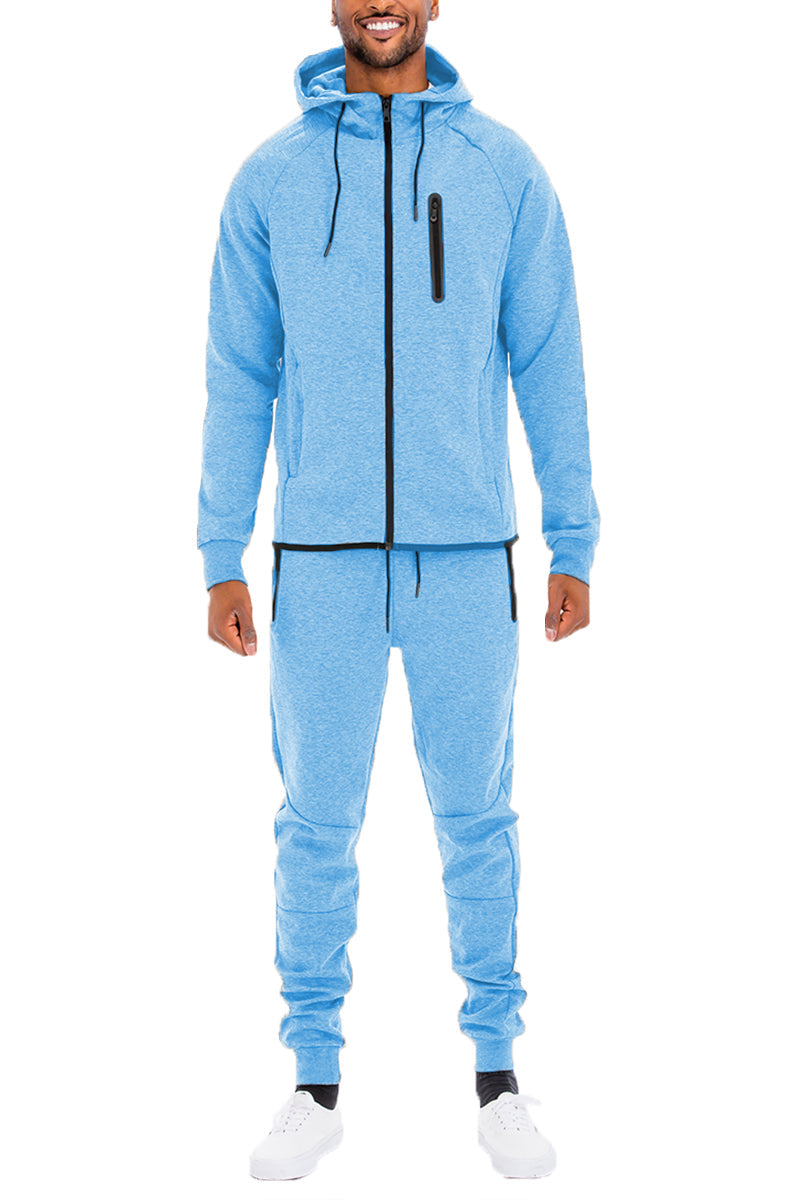 Solid Tech Sweat Set with Hoodie & Joggers
