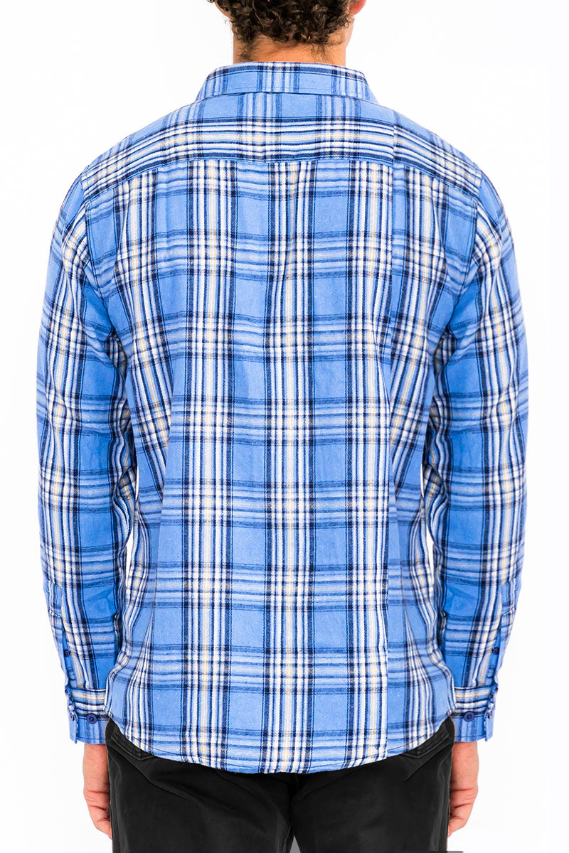 Men's Brushed Flannel Shirt – Cotton Blend
