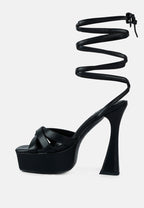 Splitsoul Lace Up High Platform Sandal