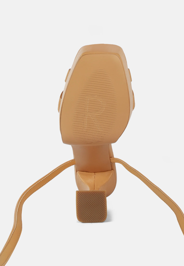 Splitsoul Lace Up High Platform Sandal