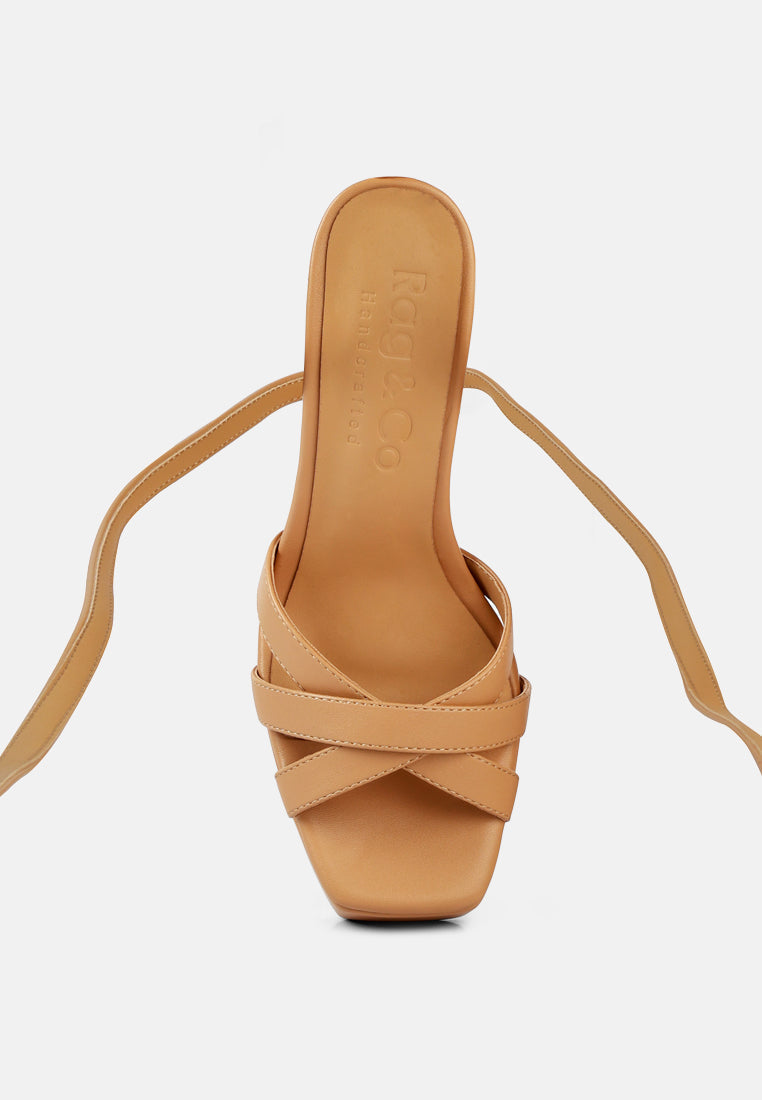 Splitsoul Lace Up High Platform Sandal