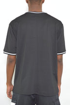 Micromesh Jersey Tee with Dual Stripe Tape Detail