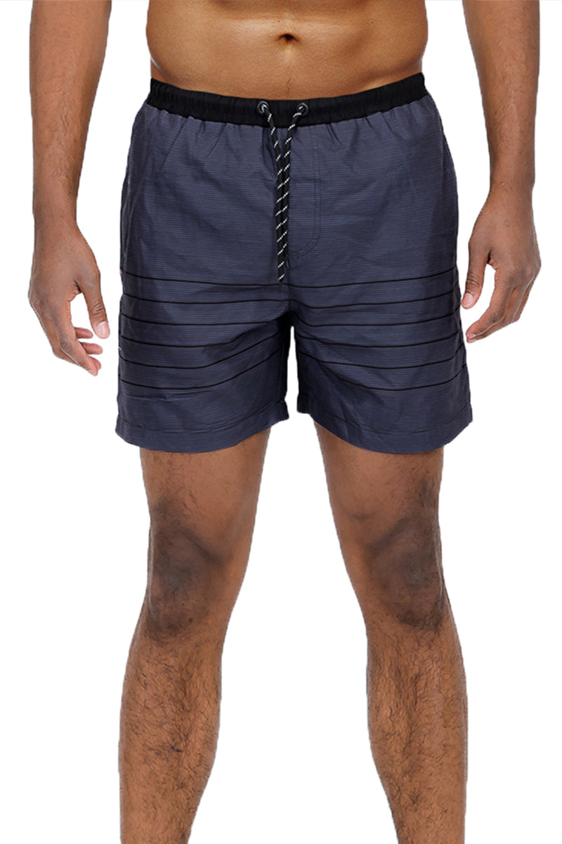 Men's Blue Striped Swim Shorts | 8.5" Inseam