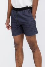 Men's Blue Striped Swim Shorts | 8.5" Inseam