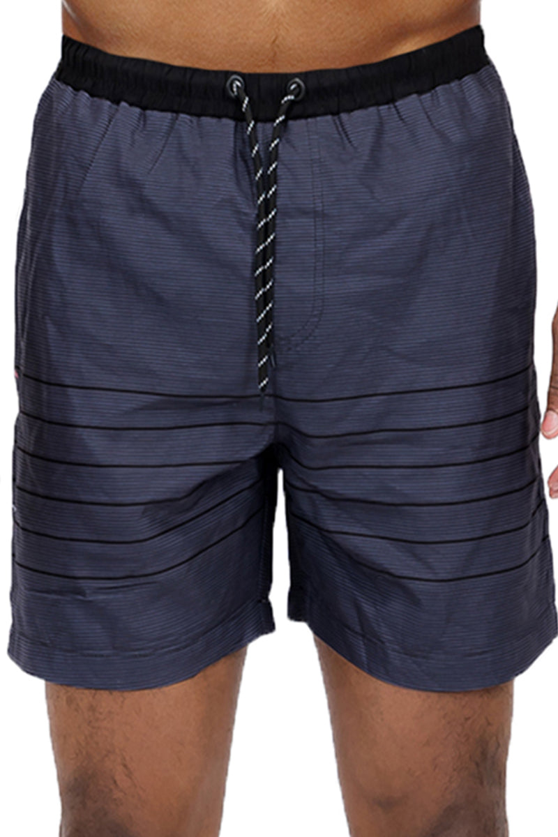 Men's Blue Striped Swim Shorts | 8.5" Inseam