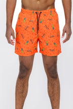 Pineapple Print Swim Shorts – 5.5" Inseam