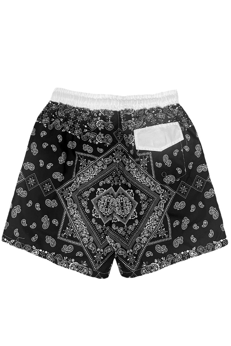 Paisley Print Swim Shorts – Men's Fashion Beach Short