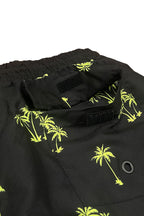 Lime Palm Print Swim Shorts – 8.5" Inseam