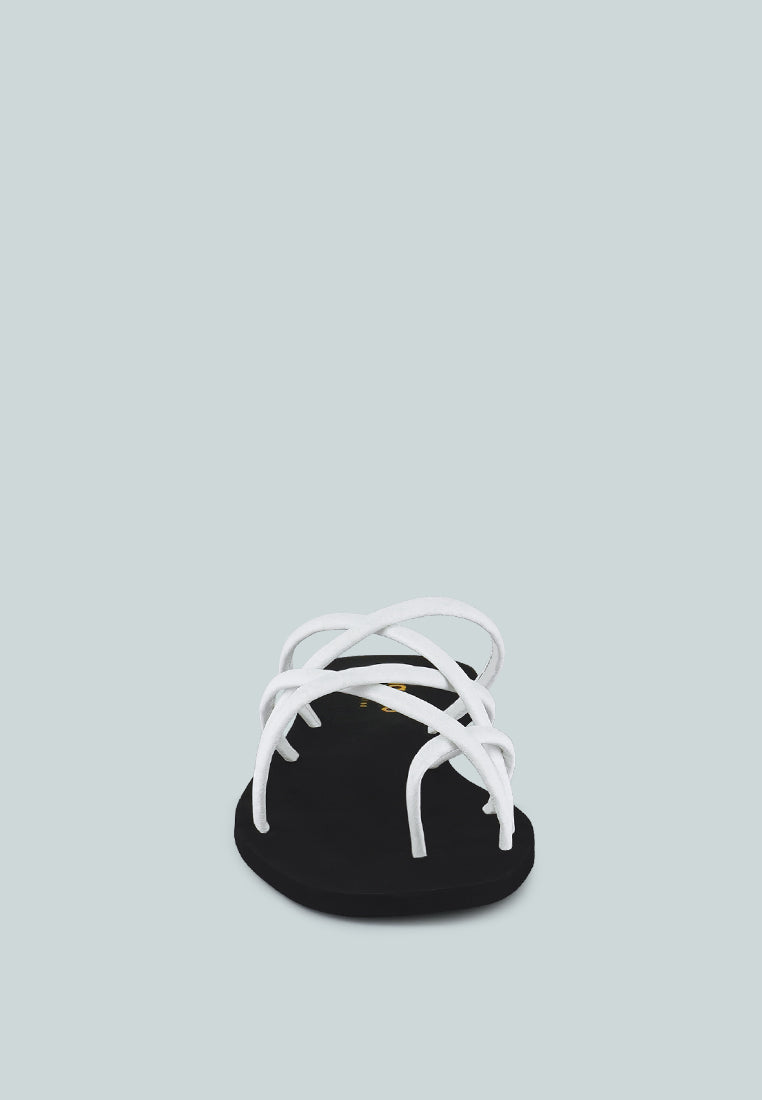 Sweetin Strappy Flat Slip On Sandals