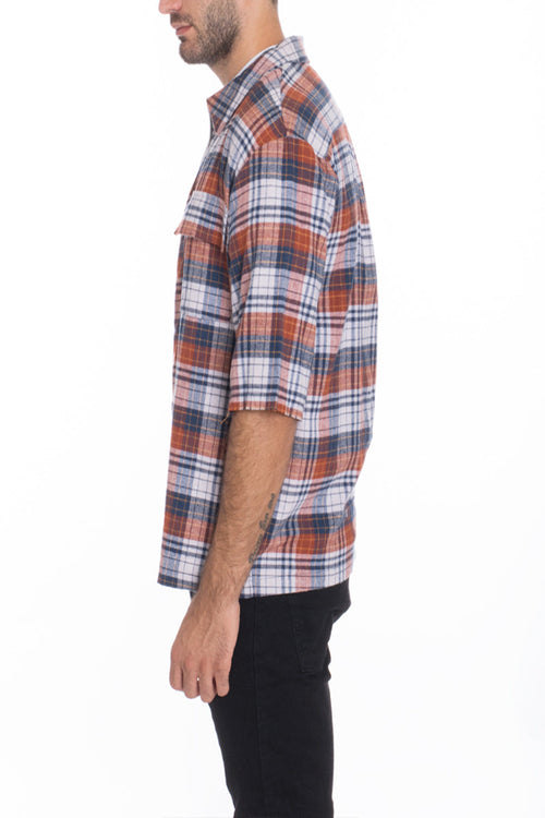 Corden Zip Up Flannel Shirt | Cotton-Poly Blend