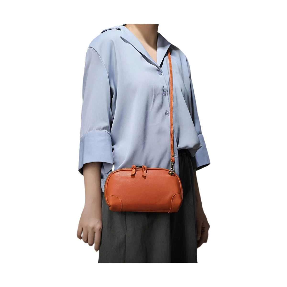Handmade Leather Shoulder Sling Bag for Women Crossbody Clutch - VacationGrabs