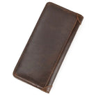 Casual Men’s Long Wallet with Mobile Phone Card Holder Natural Cow Skin - VacationGrabs