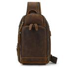 Leather Chest Bag with USB Charging Port Crossbody Bag for Men - VacationGrabs