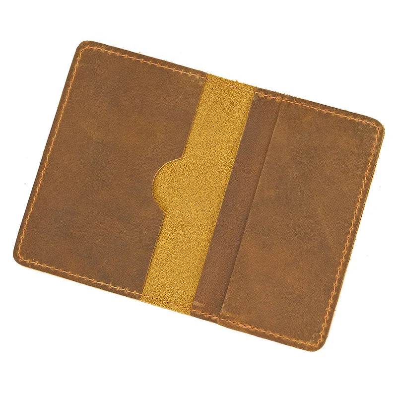 Vintage Leather Driver License Slim Wallet Men & Women Card Holder - VacationGrabs