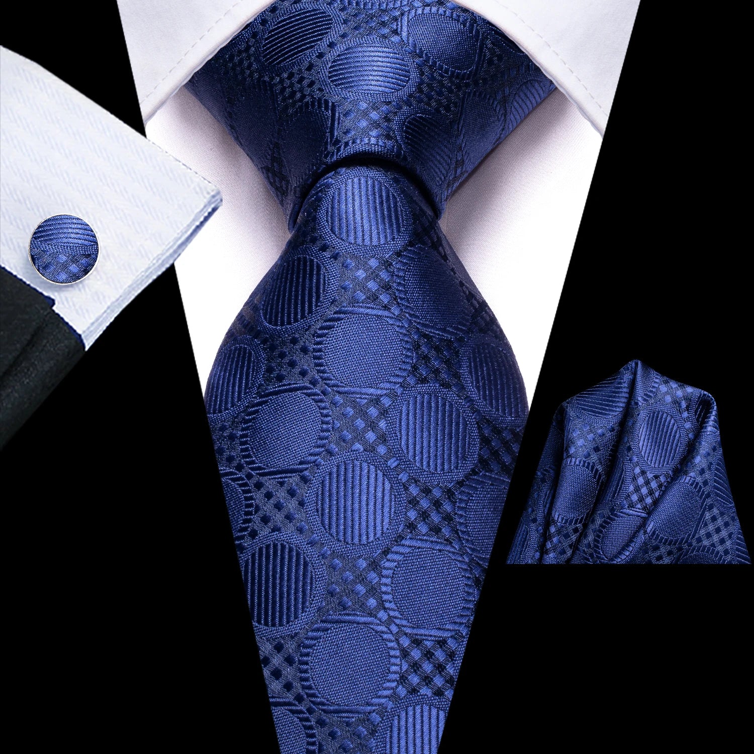 Men's Black Silk Paisley Tie for Travel-Friendly Style