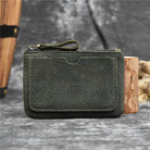 Small Leather Coin Wallet for Men & Women Zipper Mini Card Wallet - VacationGrabs