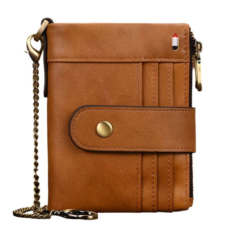Real Cowhide Designer Wallet for Men Women Slim Business Purse - VacationGrabs