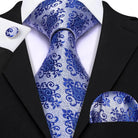 Floral Jacquard Silk Tie Set for Men - VacationGrabs
