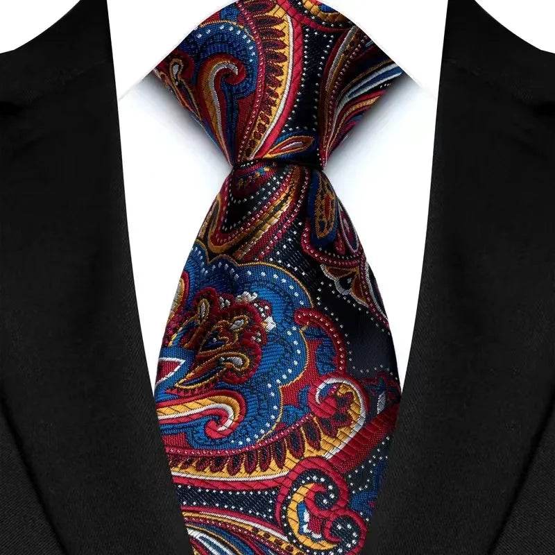 Luxury Floral Paisley Tie Set for Men - VacationGrabs