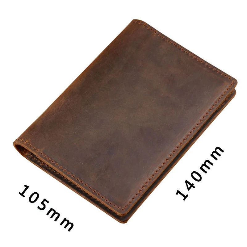 Genuine Leather Passport Holder - Vintage Travel Wallet, Handmade, RFID Blocking Cover