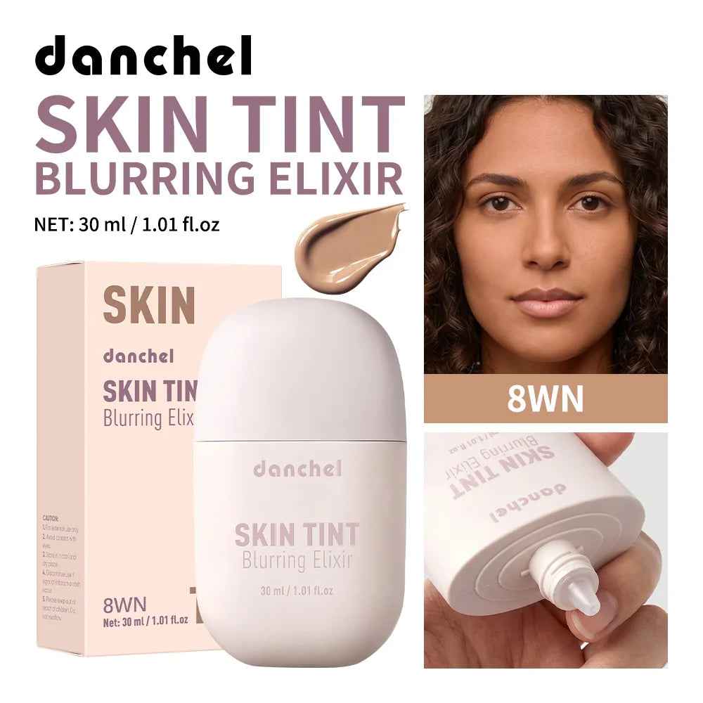 Skin Tint Blurring Elixir Foundation Lightweight & Breathable Blur Pores Fine Lines Hydrating Coverage Face Makeup for All Skin
