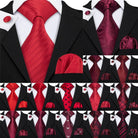 Red Silk Tie Set for Men: Burgundy, Maroon, & More - VacationGrabs