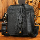 Men’s Vertical Leather Single Shoulder Crossbody Bag - VacationGrabs