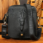 Men’s Vertical Leather Single Shoulder Crossbody Bag - VacationGrabs