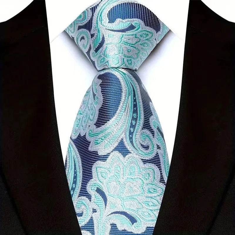 Luxury Floral Paisley Tie Set for Men - VacationGrabs