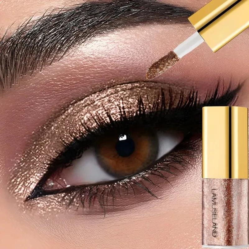 Silver Shimmer Liquid Eyeshadow, Waterproof Glitter Highlighter