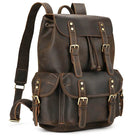 Extra Large Men’s Leather Backpack Big Capacity Travel Handbag - VacationGrabs
