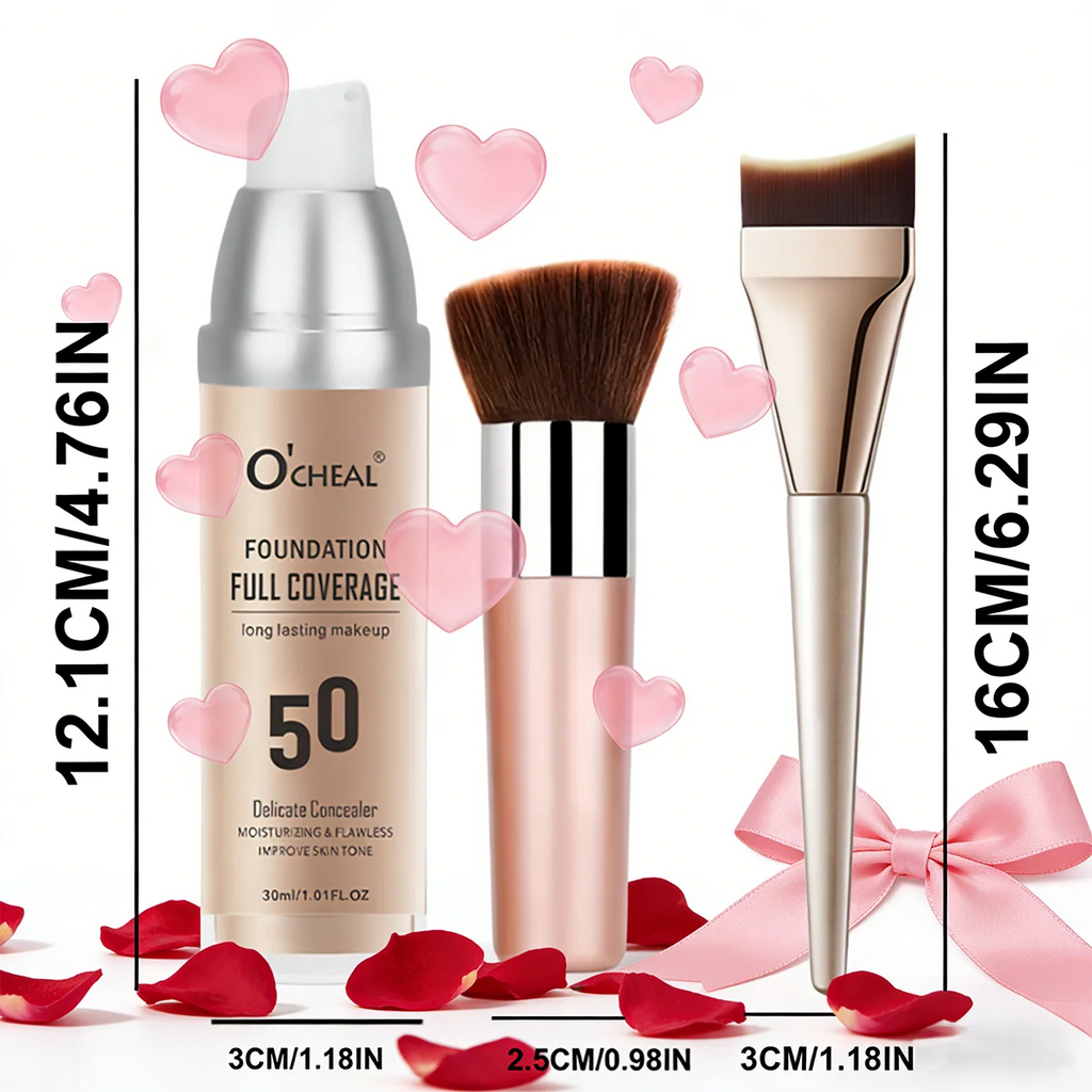 Mineral Powder Foundation Spray Set with Concealer