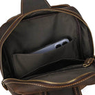 Large Capacity Leather Chest Bag Crossbody Sling Bag for Men - VacationGrabs