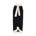 Retro One Piece Swimsuit Skirt Swimwear - VacationGrabs