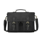 Luxury Genuine Leather Briefcase Laptop Bag Vintage Shoulder Bag - VacationGrabs