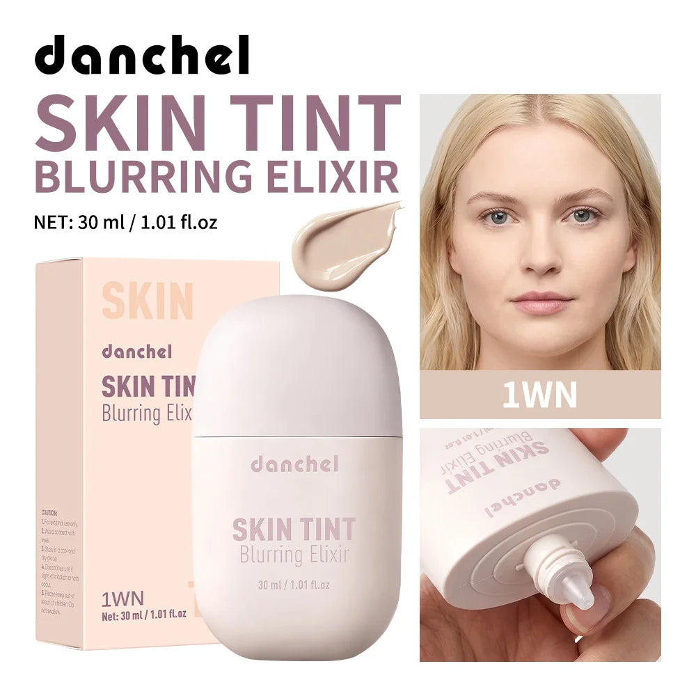 Skin Tint Blurring Elixir Foundation Lightweight & Breathable Blur Pores Fine Lines Hydrating Coverage Face Makeup for All Skin
