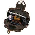 Large Capacity Leather Chest Bag Crossbody Sling Bag for Men - VacationGrabs
