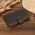 High-Quality Genuine Leather Card Wallet Men Women RFID Short Wallet - VacationGrabs