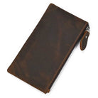 Leather Cellphone Pouch Wallet for Men & Women Long Slim Zipper Purse - VacationGrabs